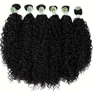 Synthetische Krul Haar Golven Set van 6 Stuks, Hittebestendig Synthetisch Haarextensie voor Vrouwen
