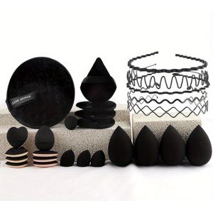 26-/47- Volledige Make-up Kit Set met Capaciteit Tas - Zwart 2025 Viral Beauty Collectie, Zachte Nylon Kwasten voor Gevoelige Lichtbeige, Compleet Make-up Set voor & (Kerst & Nieuwjaar Cadeau)