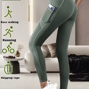 1pc Hoge Taille Yoga Pants voor Vrouwen - Zwart, Stretchy, Leggings met Zijzak, Perfect voor Yoga, Hardlopen & Sport, Wear, Yoga Kleding | Hoge Taille Leggings | Functionele Zakken, Yoga Pants