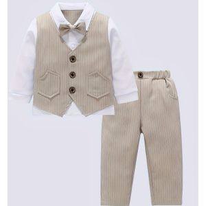 JAICEE Baby Jongens Gentleman Tweedelige Set, Stijlvolle Lange Mouwen Shirt met Strikdas en Broek voor Verjaardagsfeest, Avondoptreden, Bruiloft, Volle , Eerste Verjaardagsbanket