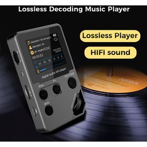 Innovatieve, Cappsu 72GB High-Fidelity Verliesloze Muziekspeler - Professionele Kwaliteit, Zinklegering, Draadloos, Draaiknoppen, FM Radio & Spraakrecorder, Compact Ontwerp voor Sport, CAPPSU