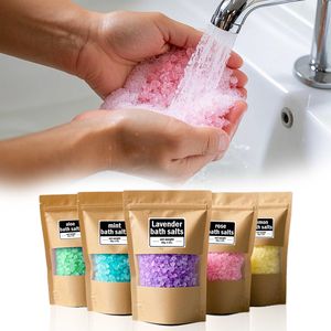 5 stuks Lavendel, Roos, Citroen, Munt, Aloë Vera Badzout - 80g/2.83oz Per Zak - Natuurlijke Essentiële Olie & Kruiden Ingrediënten - Ontspannende & Verfrissende Badzouten voor Mama,