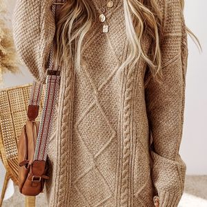 Dames Elegante Maxi Jurk - Winter Lange Mouwen Ronde Hals Kleur Losse Pasvorm Jurk, Lange Formele & Bruiloftsgast Jurk, Herfst Winter Trouwjurk