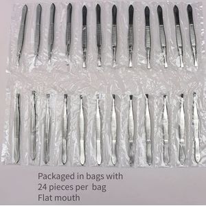 24 Stuks Roestvrijstalen Pincet, Brauwierpincet, Baard En Snor Precisie Haarverwijderingsgereedschap, Ongeurende /vlakte Brauwier Vormgeving, Gezichtshaarverwijderaar