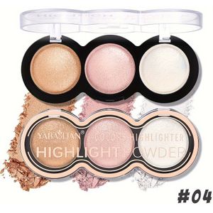 MINI HIGHLIGHTER & Blush Palette - Langdurig, Waterproof, Medium in Roze en Gouden Tinten voor Alle Lichtbeige Typen, Stralende Glow Afwerking