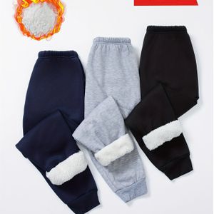 3-Pack Jongens' Thermische Fleece-Gevoerde Joggers - Elastische Tailleband, Losse Pasvorm Stretch Broeken voor 3+ Jaar, Marine/Zwart/Grijs, Lente & Herfst Casual Kleding, Perfect voor Buiten