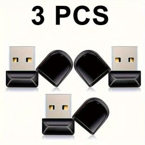 3-Pack USB-stick - Hoge snelheid USB 2.0 geheugenstick in meerdere capaciteiten - 64GB, 32GB, 16GB, 8GB, 4GB - Draagbare opslag voor pc, laptops, tablets en spelconsoles