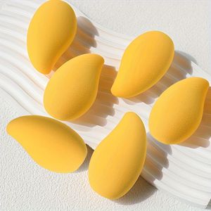 6/12 stuks Mango Design Hoge Veerkracht Make- Sponge - Niet-Latex, Zacht en Huidvriendelijk, Perfect voor Onfeilbare Toepassing
