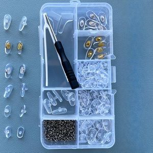 88-delige set siliconen antislip neusvullingen voor brillen met multifunctionele schroevendraaier - 5 stijlen, neusvullingen voor brillen en brillen, neusvullingen voor brillen