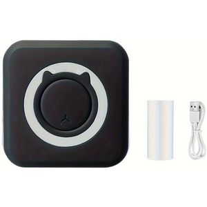 Mini-printer voor iPhone en , draadloze mini-fotoprinter, draagbare BT mini-thermische printer voor het afdrukken van etiketten, dagboek, studienota's, compatibel met iOS en