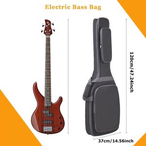 Black Thickened 12mm Electric Guitar Storage Bag With Fixed Head, Electric Bass Storage Bag, Waterproof, Dustproof, Shockproof, ,