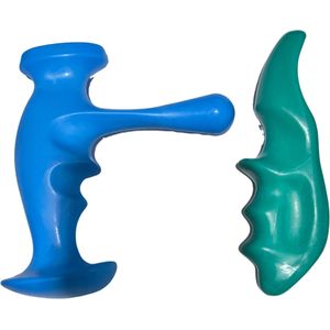 2 stuks T-vormig massagegereedschap set met duimknijper voor diepe weefselontspanning – handmatige triggerpointmassageapparaat voor volledig lichaam