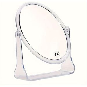 Cosmetische Spiegel Make-up Spiegel Dubbelzijdig met 1X/7X Vergroting, 360° Draaibare Tafelspiegel, High Definition Make-up Spiegel