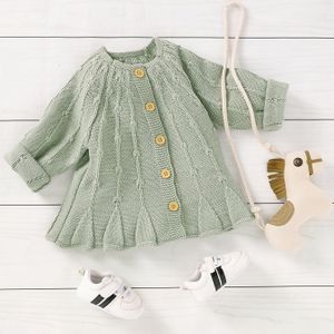 Vest met voor baby's, trui met lange mouwen, knoopsluiting, kleur, gebreide tops voor peuterkleding voor baby's en meisjes