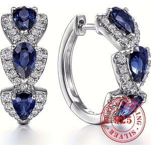 TEMU 1 Paar Dames Mode Oorbellen S925 met Kubisch Synthetische Zirkonia en Rond Bruiloft Verlovingsjuwelen voor Bruiden