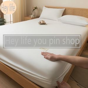 TEMU 1 stuk 100% puur katoen, machinaal wasbaar, matrasbeschermer, zacht en ademend, voor gebruik in alle seizoenen in huis, hotel of gastenkamer, kleur, twill-, 180 x 200 cm