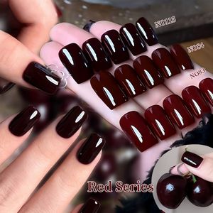 Elektrolytische 3 Kleuren --- Nagelgel Rood Kersenrood Hoge Zaturatie Kleur Nagellijm, Rode Serie UV LED Nagelgel Stevig en Langdurig voor Salonmanicure DIY Essentieel