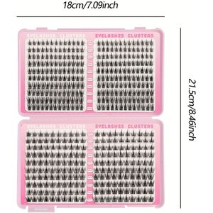 460 van DIY Kunstwimpers Haartypes, 10-16Mm Zelfgeënte Wimpers in Gemengde Lengtes, Gekrulde Stripwimpers, Herbruikbaar