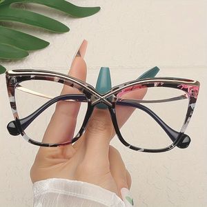 1 Paar Nieuwe Trendy Europese en Amerikaanse Stijl Montuur Platte Brillen, Stijlvolle Minimalistische Brilmonturen voor Vrouwen