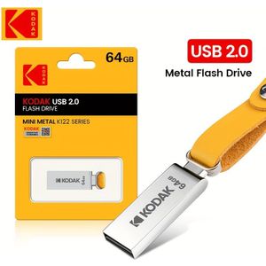 KODAK Merk K122 Metalen USB Flash Drive 128GB 64GB 32GB Geheugenstick pen drive USB2.0 pendrive 128GB 64GB 32GB Hoge Flash Schijf U Schijf geheugen usb pendrive voor sleutelhanger