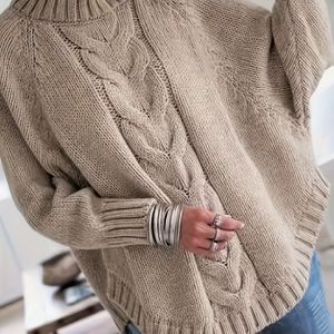 Dames Elegante Ronde Hals Trui - Warme Winter Blouse voor Kantoor, Geschikt voor Herfst/Winter, Wasmachinebestendige Klassieke Trui voor Kleding & Casual Outfits