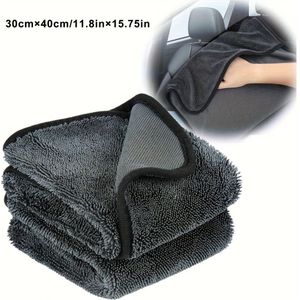 2 stuks Microvezel Schoonmaakdoek, Auto Wasdoek, Auto Droogdoek, Multifunctionele Lap, Super Absorberende Handdoek, Glasveegdoek, Badkamer Schoonmaak