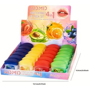 Set van 24 Lippenbalsem Lipmasker - Langdurig Hydraterend en Kleurloos, Geschikt voor Alle Huidtypes, Alcoholvrij, Perfect Cadeau voor Dames, Kerstmis, Valentijnsdag