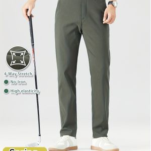 Herengolfbroeken met Hoge Elasticiteit - Kleur, Casual & Sportief, 4-Weg Stretchstof, Comfortabel voor Golf, Vrije Tijd en Buitenactiviteiten, Lente- & Herfstkleding