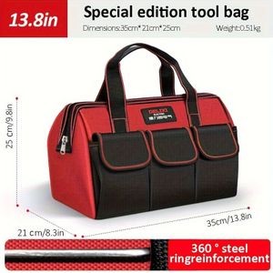 Electric Multi-pocket Oxford Tool Bag - , Portable Storage With Reinforced Handles For Electricians And Diy Projects, Portable Tool Holder | Handle Reinforced Bag | Oxford Fabric