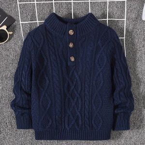 Trui met knoopsluiting en kabelbindwerk voor jongeren