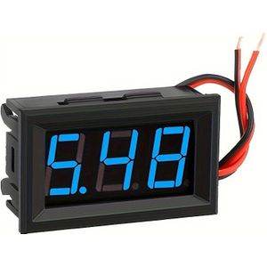 1 stuk -120V Digitale Mini Voltmeter Spanningsweergave, 0,56" LED Display Paneel Spaningstester Meter, Auto Motorfiets Monitor Voltmeter, 2 Draden Rood/Blauw/Groen