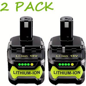 1-2 Pack 18v 12.0ah P108 Lithium-ion Battery Replacement For Ryobi 18 Volt 12.0ah High Capacity Lithium Battery P104 P105 P107 P109 P122, Battery For Ryobi One+ Cordless Power Tools