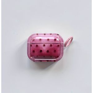 Eenvoudig Chic Framboos Roze Stippen Transparante Beschermhoes voor for 1 2 3 4 Pro Pro 3