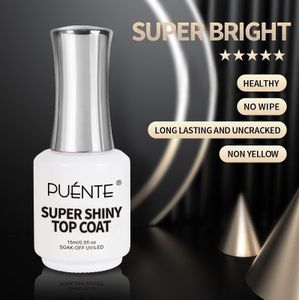 PUENTE Gel Nagellak - Gel Shiny Sealer, Transparante Soak Off LED Nagelkunst Vernis, Hypoallergeen, Langdurige Glans, Eenvoudige Applicatie Voor Manicure & Pedicure, Nagellak Gel,