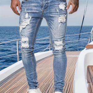 Herfst- en Winter Heren Jeans G398# Blauw