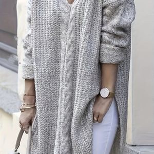 Plus Size Dames Casual V-Hals Lange Mouw Pullover Trui