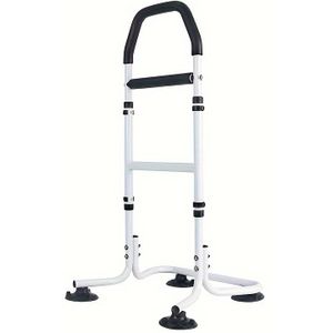 Verstelbare Hoogte Zuignap Bedzijde Veiligheidsrail - Legerstaal Ouderenzuilhandvat, Multi- Hulp, Bedzijde Ondersteuning, Staande Hulp