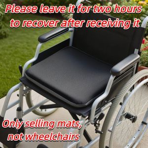 1 stuks Rolstoel Vierkant Zitkussen - Ademend, Hoge Elasticiteit, Drukverlagend Kussen voor Lang Zitten, Comfortabel & Ondersteunend, Alleen Handwas, Ideaal voor Mobiliteit