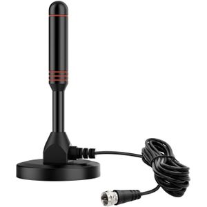 Digitale tv-antenne, omnidirectionele ontvangst draagbare tv-antenne, ondersteunt 4K 1080P tv binnen en buiten