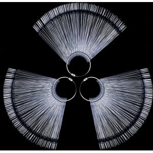 Vicovi 150 stuks Doorzichtige Nail Art Swatches - Waaiervormige Kleurweergave Tips voor Gel & Acryl Nagellak, Geurloze Oefenstokjes