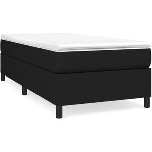 Bed Frame Without Mattress Black 100x200 Cm Fabric, Bed Frame With Slat Support Platform Bed Frame (without Mattress) For Bedroom