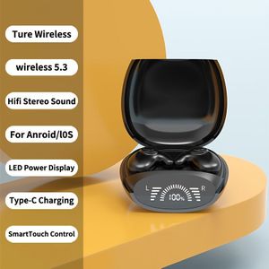 Dradenloze In-ear Hoofdtelefoons, Hifi Stereo Geluid, Oplaadbox met LED, Microfoon, Sport Hardloopoortelefoons, Geschikt voor Training/Werk/Reizen/