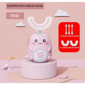 U-vormige elektrische tandenborstel voor, komt met 5 borstelkoppen, geschikt voor -12, oplaadbaar, heeft 3 , slimme timer en 360° reiniging.
