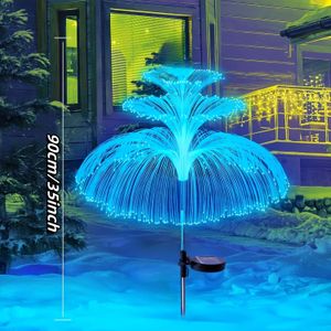 1pc Solar Jellyfish Lamp Led Light Outdoor Decorative Garden Lights Ip65 Solar Light Jellyfish Design Holiday Gift