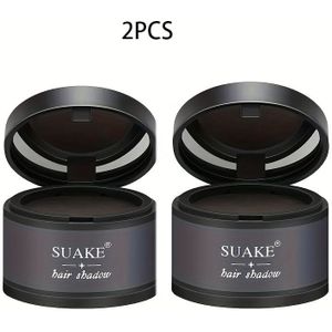 SUAKE Haarlijn Concealer Poeder, 1 Pak, 2 Pak, 4G, Vult haren aan. Schetst voor gezicht, haar, wenkbrauwen en baard.