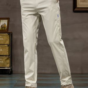 Stevige Casual Herenbroek Met Slanke Pasvorm En Zakken Voor Lente, Zomer En Herfst