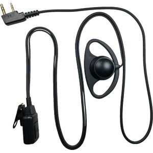 ., D-vormige headset (met microfoon PTT), Compatibel met Baofeng BF-888S BF-F9 UV-82HP UV-82C Kenwood TK-2107 TK-3107 tweewegradio 2-pins, Zonder batterij