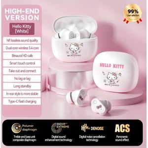 Sanrio Schattige Hoofdtelefoon voor Kuromi, Cinnamoroll en - Draadloze Oordopjes met Lichtgewicht Ontwerp voor Vrouwen, Ideaal voor Sport, Workout, Reizen en als Verjaardagscadeau