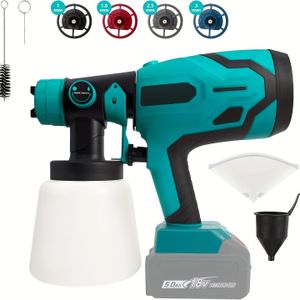 Cordless Paint Sprayer Kit For Painting Walls, Ceilings, Furniture, Garden Fences, With A 1000ml Detachable Container