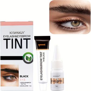 2-pack, 3-pack of eenpak - 2-in-1 Wimper & Wenkbrauw Kit, Professionele Kleurset, Blijft 6 Weken Zitten voor Thuisgebruik in de Salon